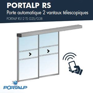 Catalogue Portalp - Porte automatique 2 vantaux télescopiques
